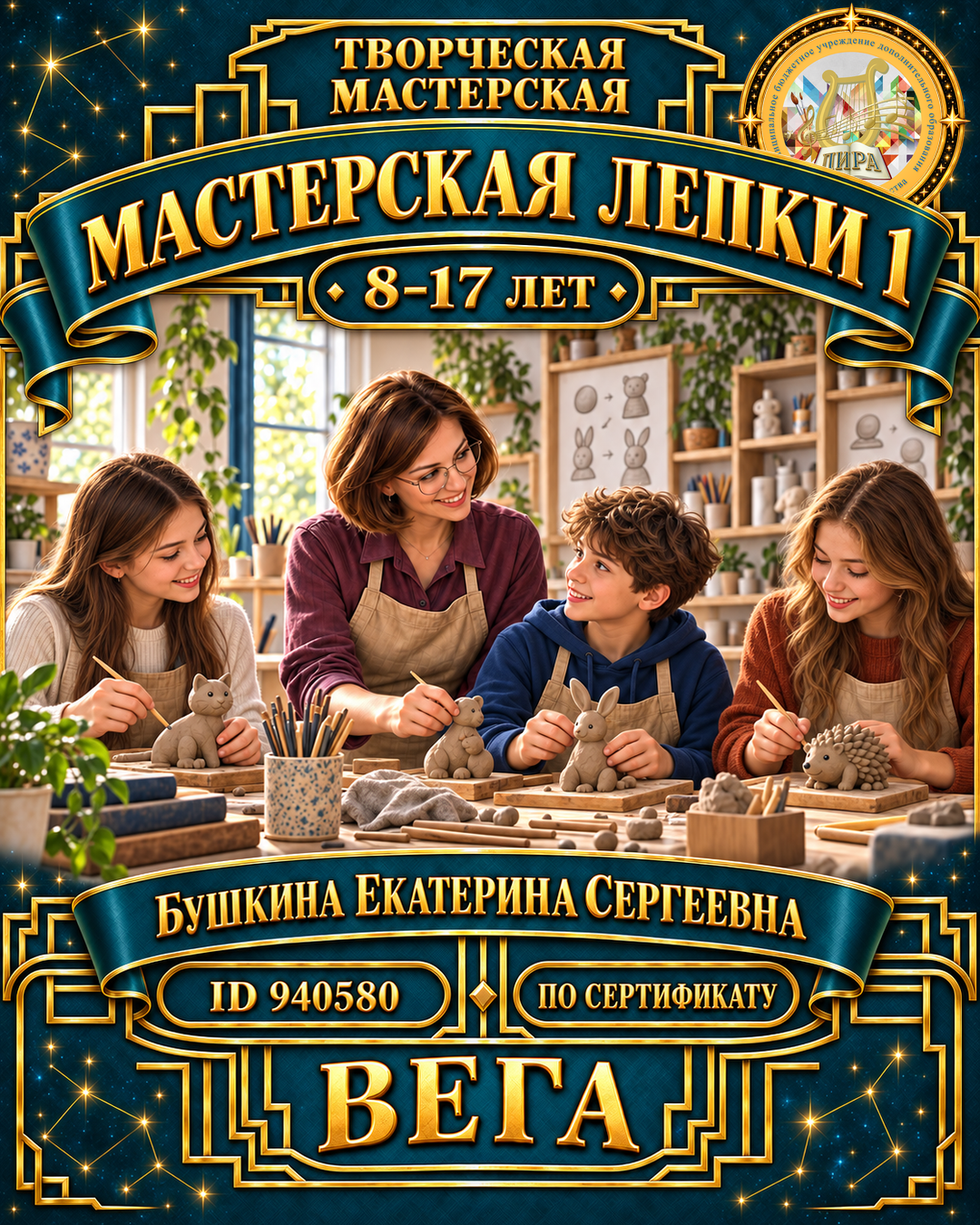 Афиша: Мастерская лепки 1
