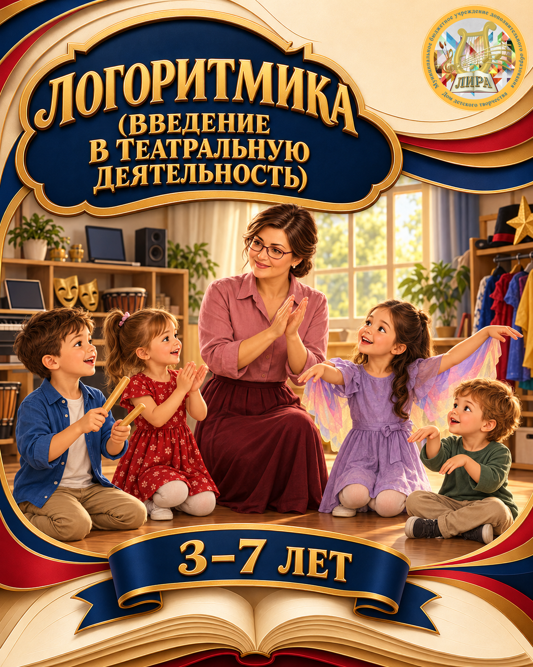 Афиша программы Логоритмика (Введение в театральную деятельность) платно